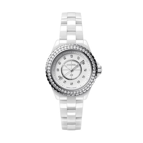 J12 Watch, 33 mm White Ceramic & Steel 